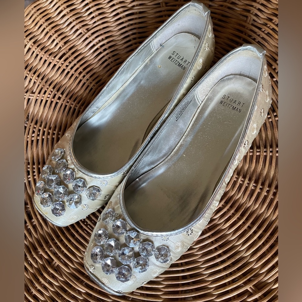 Stuart Weitzman satin ballet flats